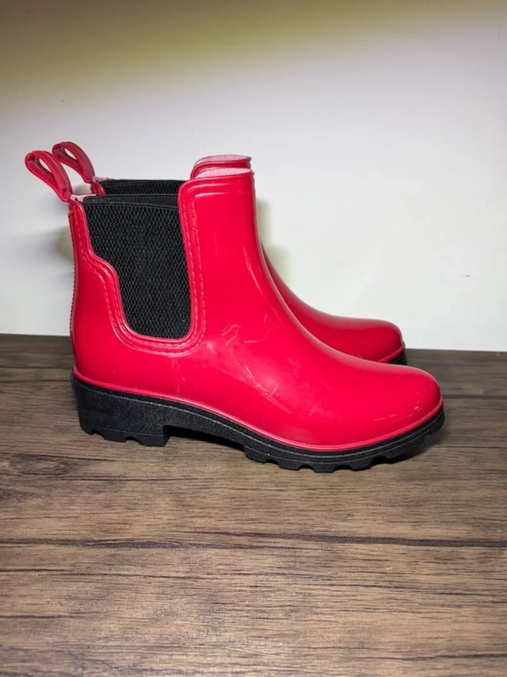 Ocean + Coast Women Kensington Chelsea Red Rubber Rain Boots Size 7
